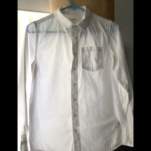 White long sleeve button down shirt